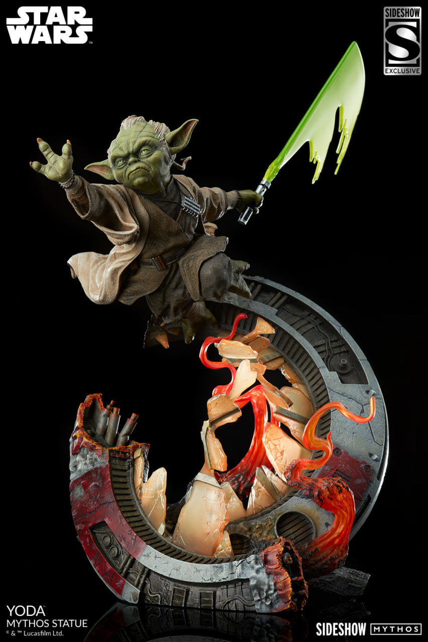 Star Wars Yoda Mythos Statue Exclusive Sideshow LTD 400 New