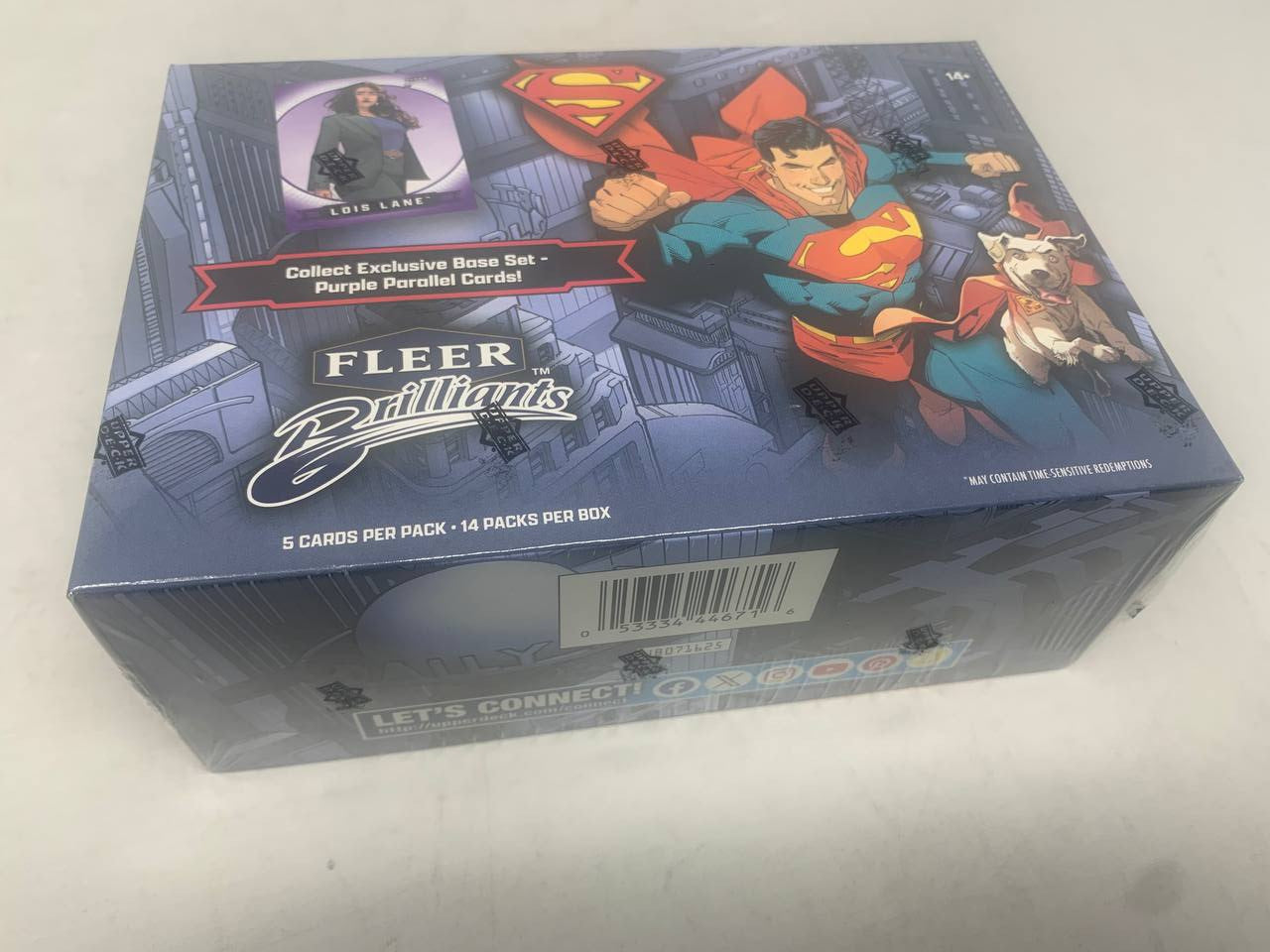 Superman Fleer Brilliants Trading Cards Upper Deck 2025 Mega Box 14 Packs - Golden Apple Comics