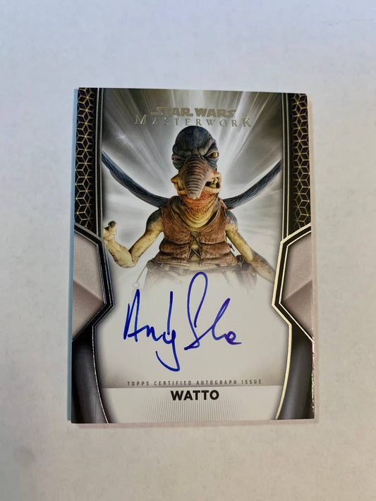 Star Wars Topps Masterworks 2025 Watto Andy Secombe Auto Autograph Signed Trading Card