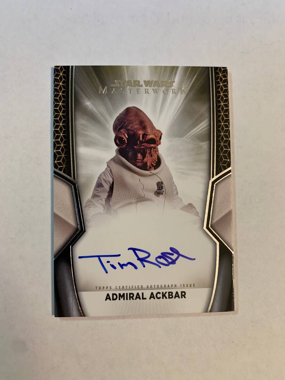 Star Wars Topps Masterworks 2025 Admiral Ackbar Tim Rose Auto Autograph Signed Trading Card