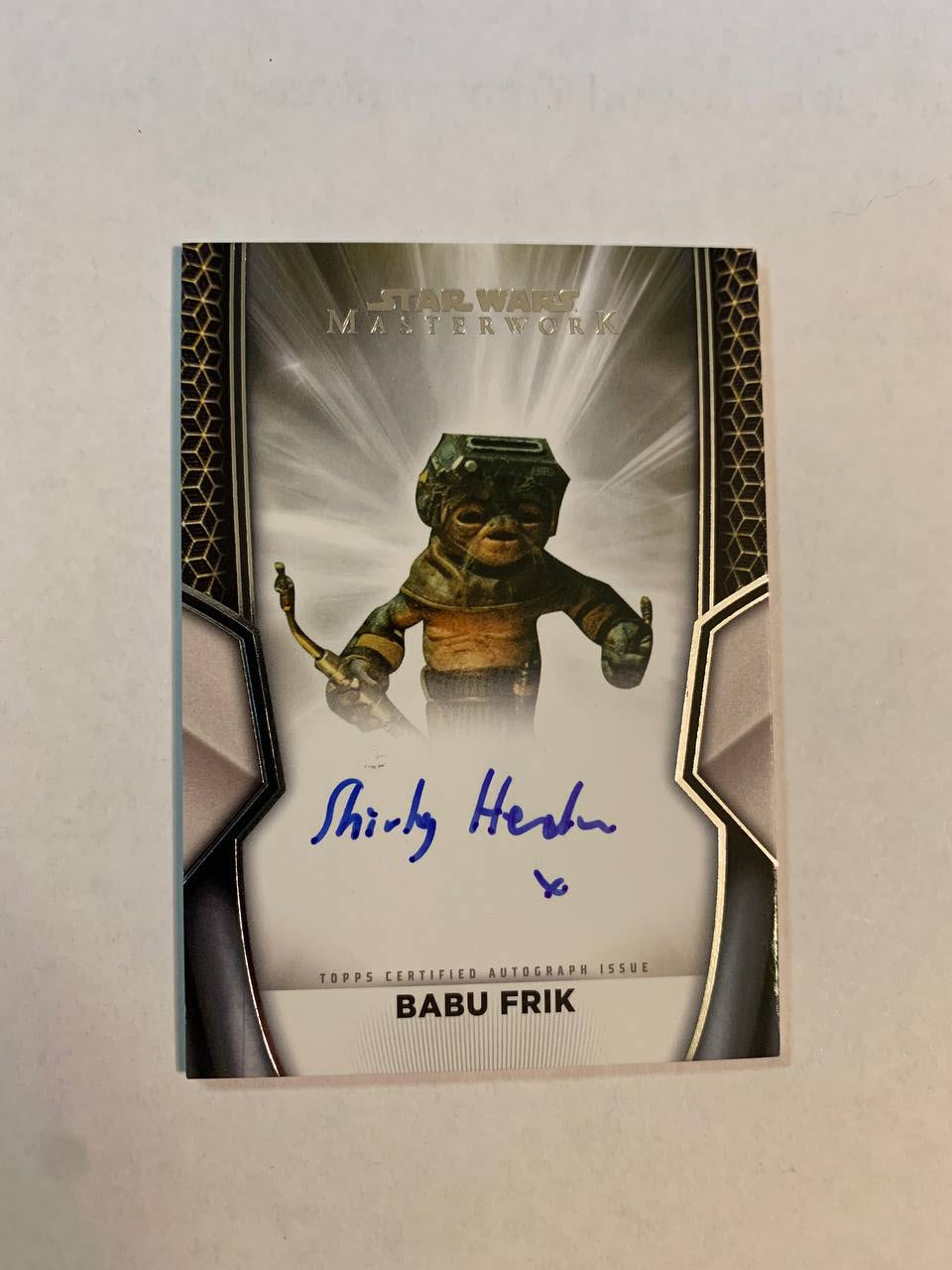 Star Wars Topps Masterworks 2025 Babu Frik Shirley Henderson Auto Autograph Signed Trading Card