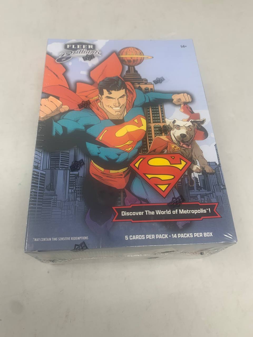 Superman Fleer Brilliants Trading Cards Upper Deck 2025 Mega Box 14 Packs - Golden Apple Comics