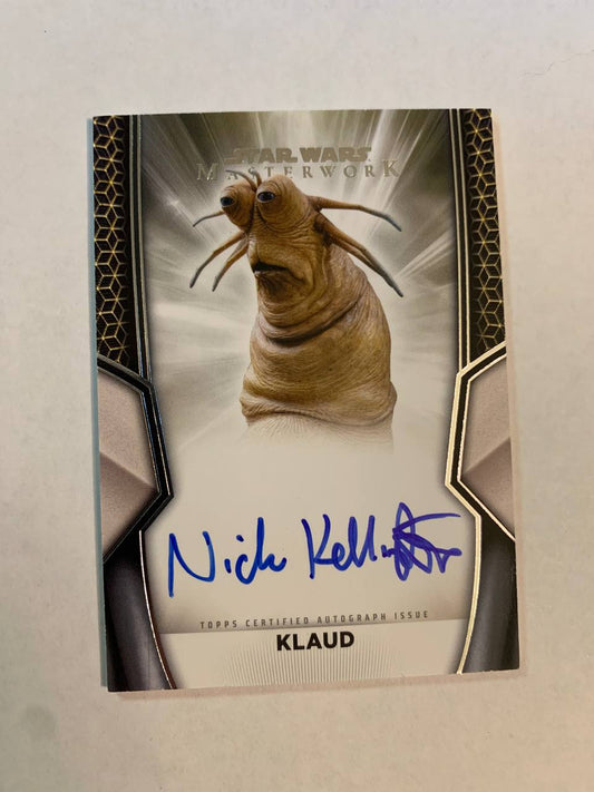 Star Wars Topps Masterworks 2025 Klaud Nick Kellington Auto Autograph Signed Trading Card