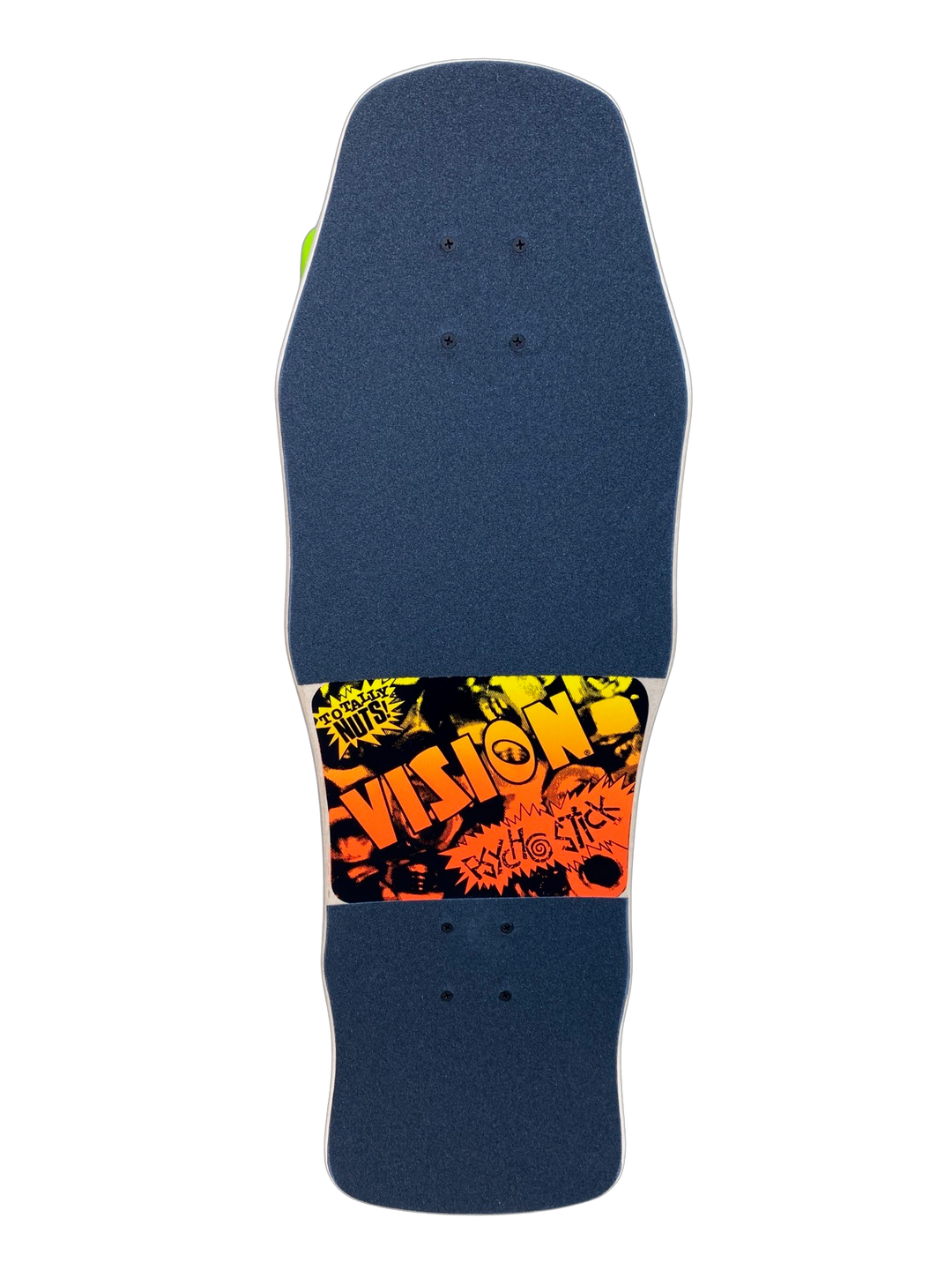 Vision Psycho Stick Woodcut Yellow / Blue 10" Complete Skateboard