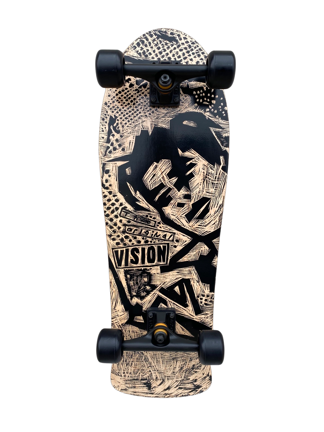Vision Gonzales Original MG Woodcut Natural / Black 10" Complete Skateboard