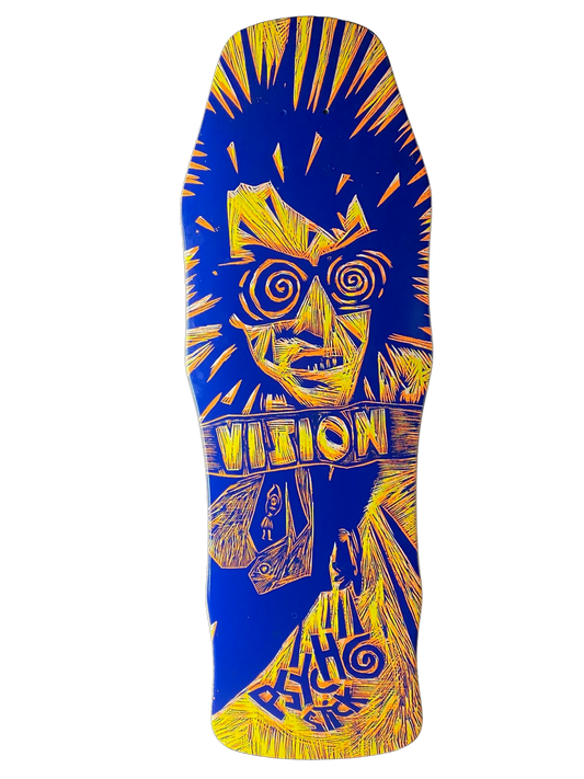 Vision Original Psycho Stick Woodcut Art 10" Skateboard Deck