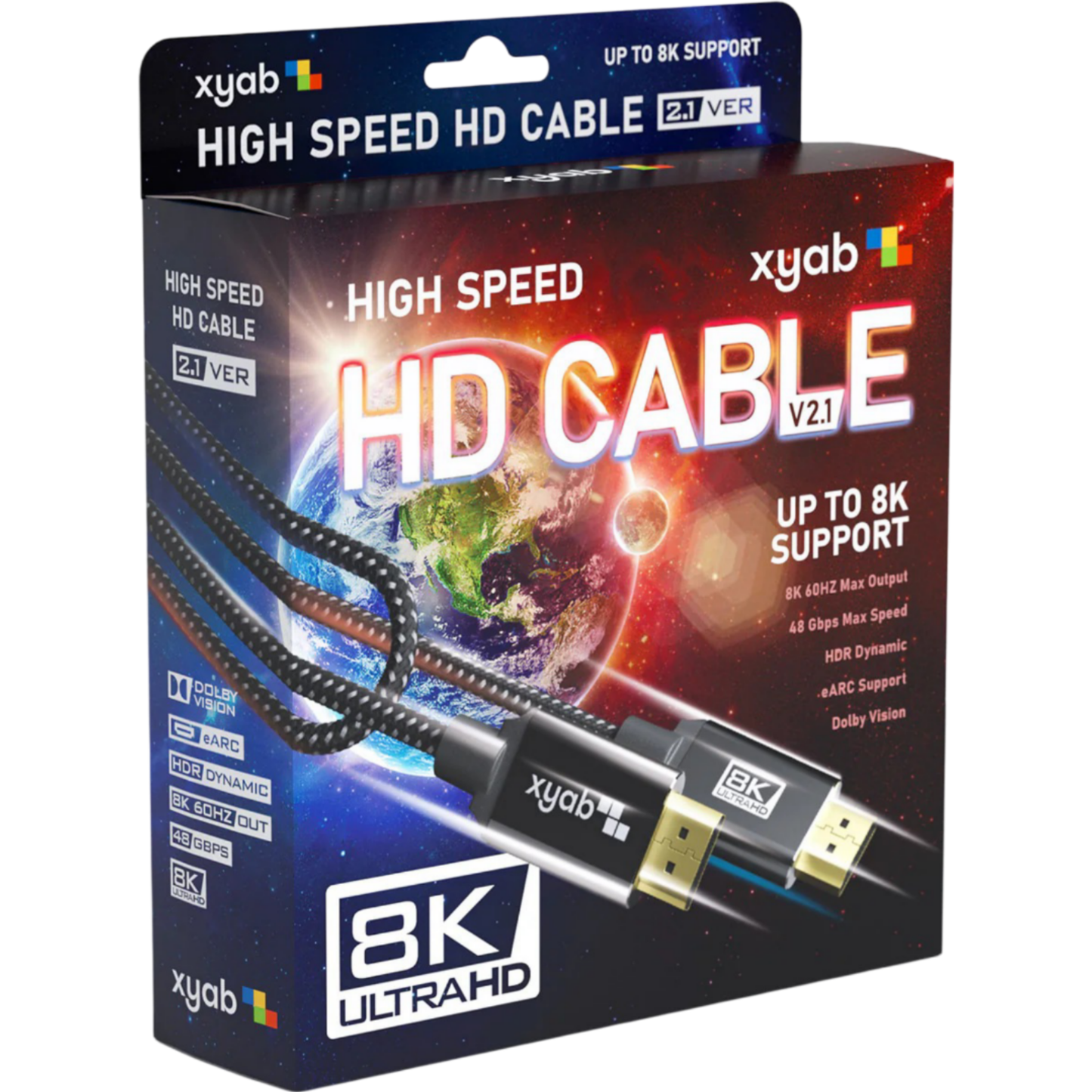 Universal HD 2.1 Ultra High-Speed Cable - 6FT (XYAB)