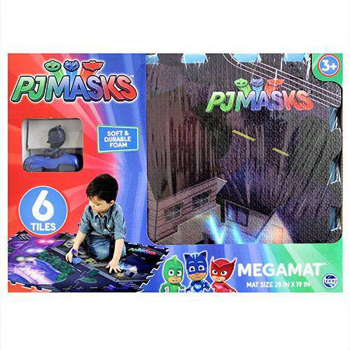 PJ Masks - 6 Tiles - 28 x 19 Inch - Mega Floor Mat with Vehicle