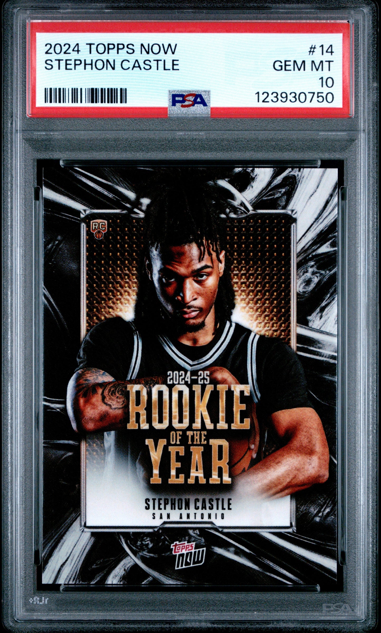 Graded 2024 Topps Now Stephon Castle #14 Rookie RC Basketball Card PSA 10 Gem Mint