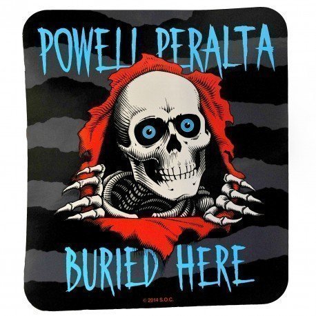 Powell Peralta Ripper Buried Here Two-Sided Window Sticker