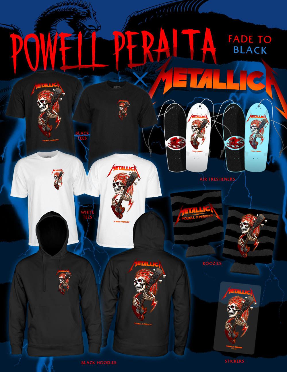 Powell Peralta x Metallica Official Collab Sticker