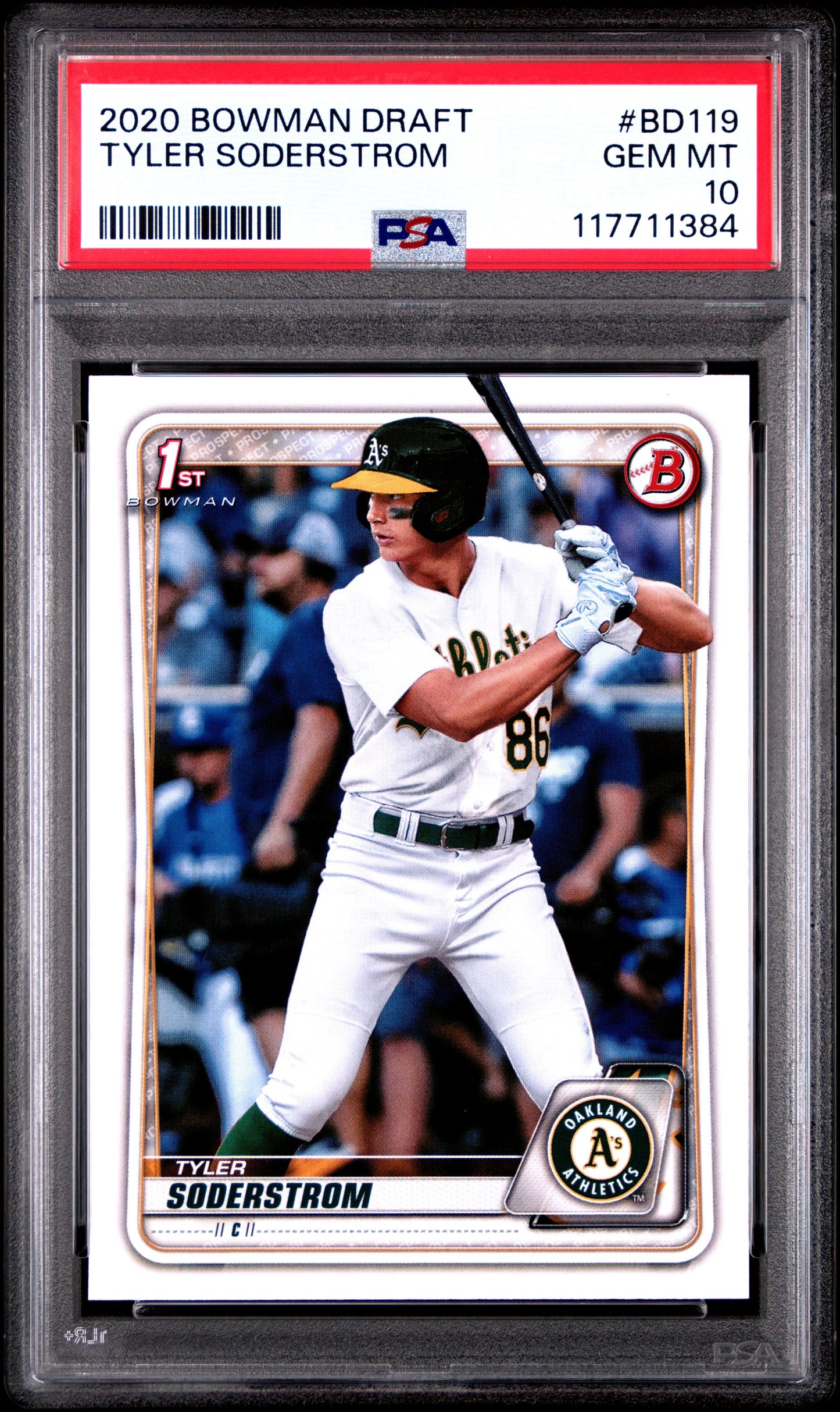 Graded 2020 Topps Bowman Draft Tyler Soderstrom #BD119 Rookie RC Baseball Card PSA 10 Gem Mint