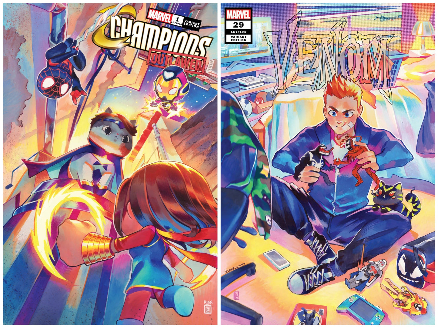 CHAMPIONS #1 & VENOM #29 SSCO RIAN GONZALES VARIANT SET OF 2 2020