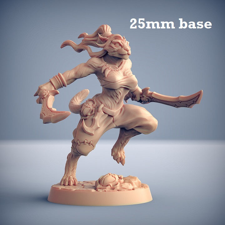 Rakshakin Headhunter: Sculpt F (Female Tabaxi Fighter) - Golden Apple Comics
