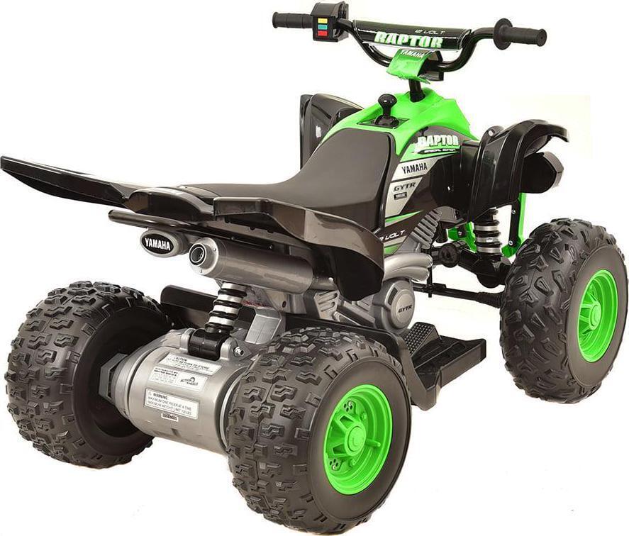 Raptor ATV 12V Battery-Powered Ride-On with Custom Graphics and Sound Effects - Suitable for Ages 3 and Up
