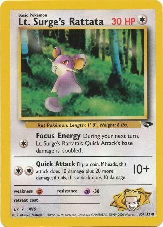 PCG: 085/132 Gym Challenge, Lt. Surge's Rattata