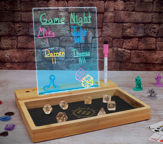 Enhance: Tabletop LED Writing Board & Dice Tray - Golden Apple Comics