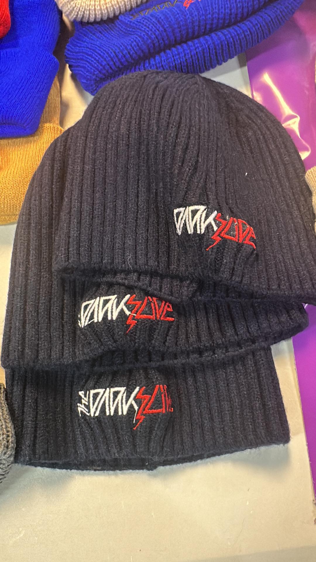 The Dark Slide "Lightning Logo" Large Knit Beanie