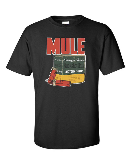 Mule "Buckshot Rain" T-Shirt Design by Brian Walsby