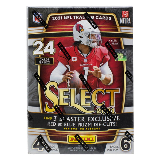 2021 Panini Select Football 24-Card Blaster Box - Red & Blue Prizm Die-Cuts