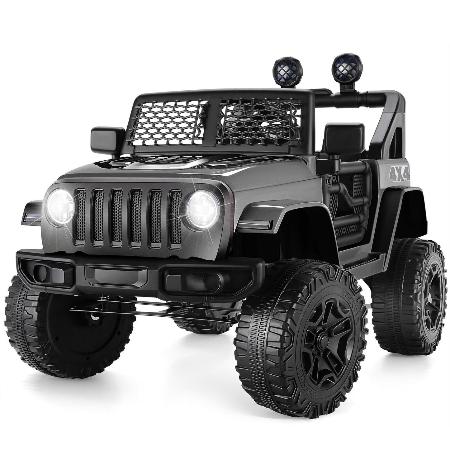 Remote Control Ride On Car for Kids with LED Lights - Battery Powered Toy Vehicle for Parent-Child Fun