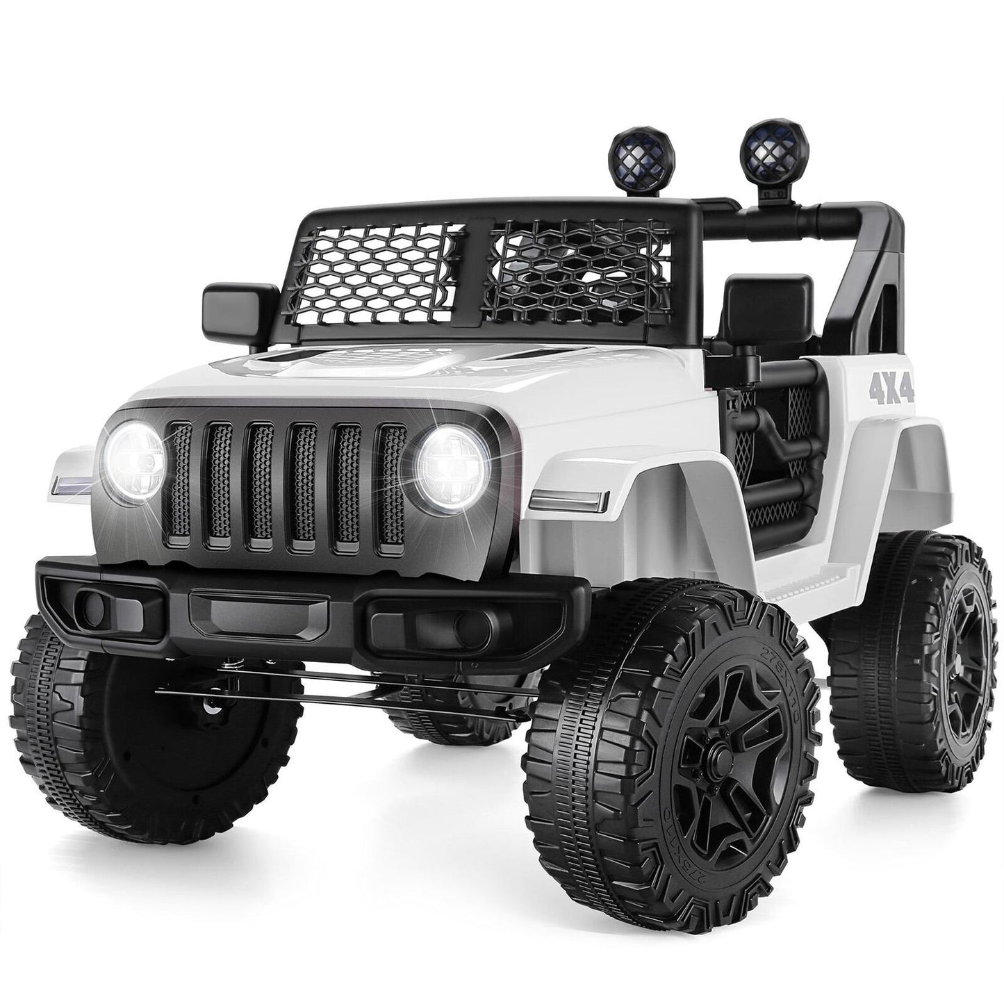 Remote Control Ride On Car for Kids with LED Lights - Battery Powered Toy Vehicle for Parent-Child Fun