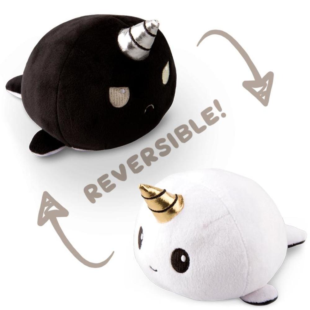 TeeTurtle Reversible Narwhal: Black/White (Mini)