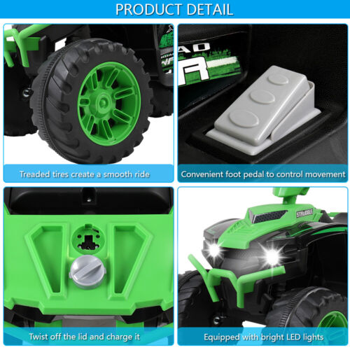 Revolutionary 12V7AH Dual Drive ATV with Slow Start - No Remote Control Needed!