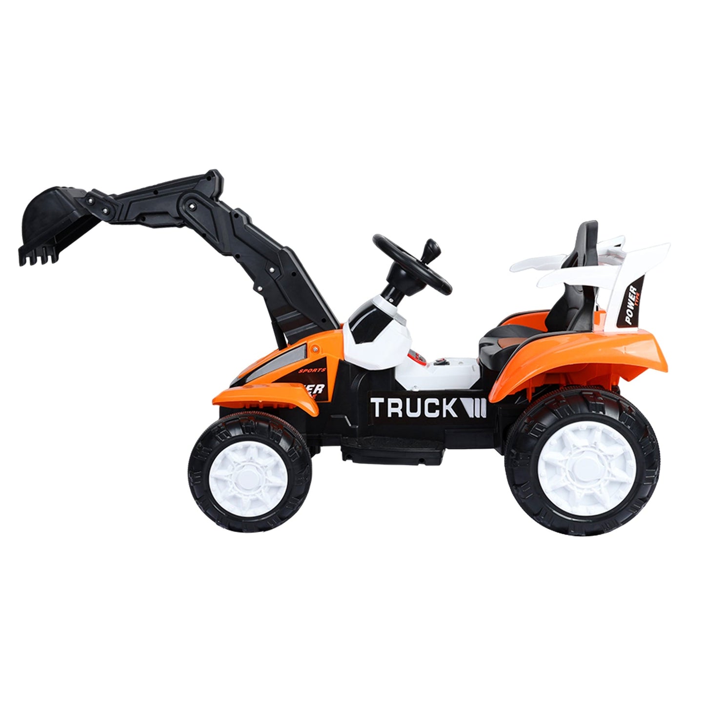 Battery-Powered Ride-On Excavator with Motorized Arm and Forward/Backward Movement
