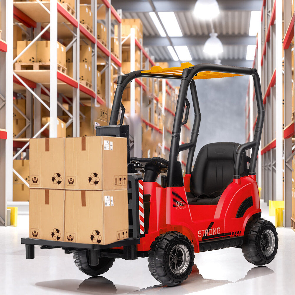 12V Ride-On Forklift Car with Liftable Fork and Pallet Tent