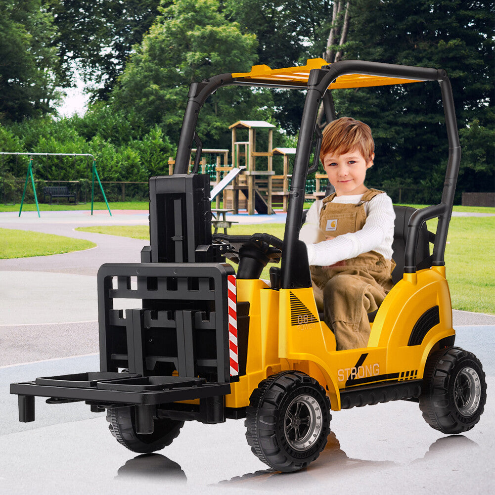 12V Ride-On Forklift Car with Liftable Fork and Pallet Tent