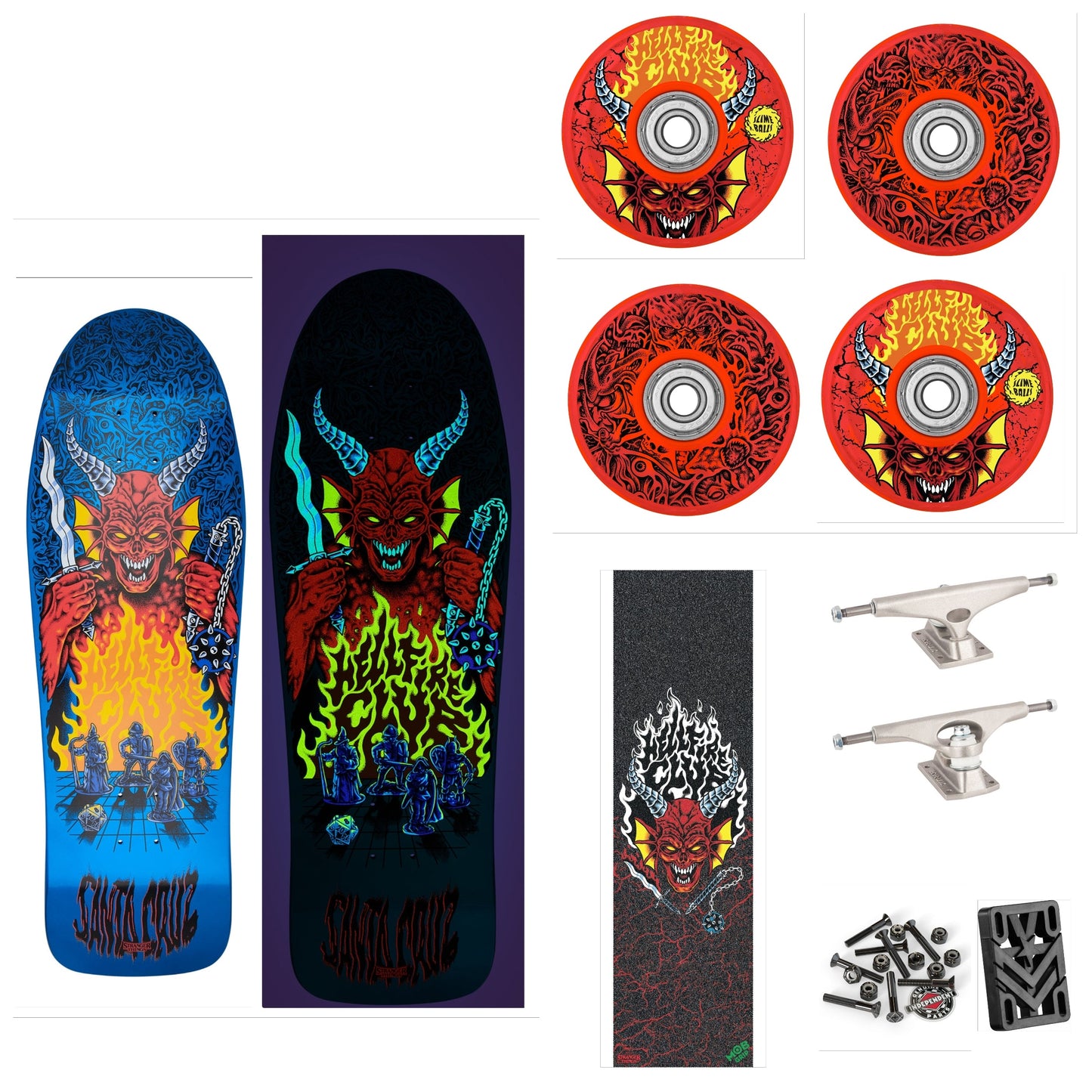 SANTA CRUZ x STRANGER THINGS KNOX HELLFIRE PIT 10.07" COMPLETE SKATEBOARD