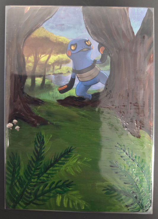 Custom Painted Croagunk Pokemon Card