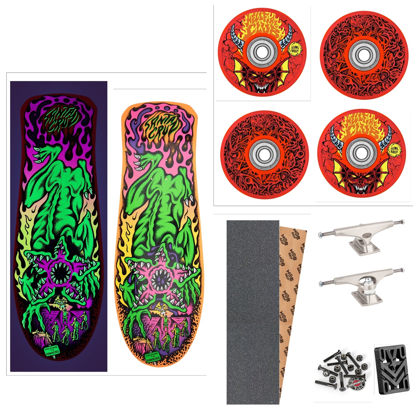 SANTA CRUZ x STRANGER THINGS SALBA DEMOGORGON 10.3" COMPLETE SKATEBOARD