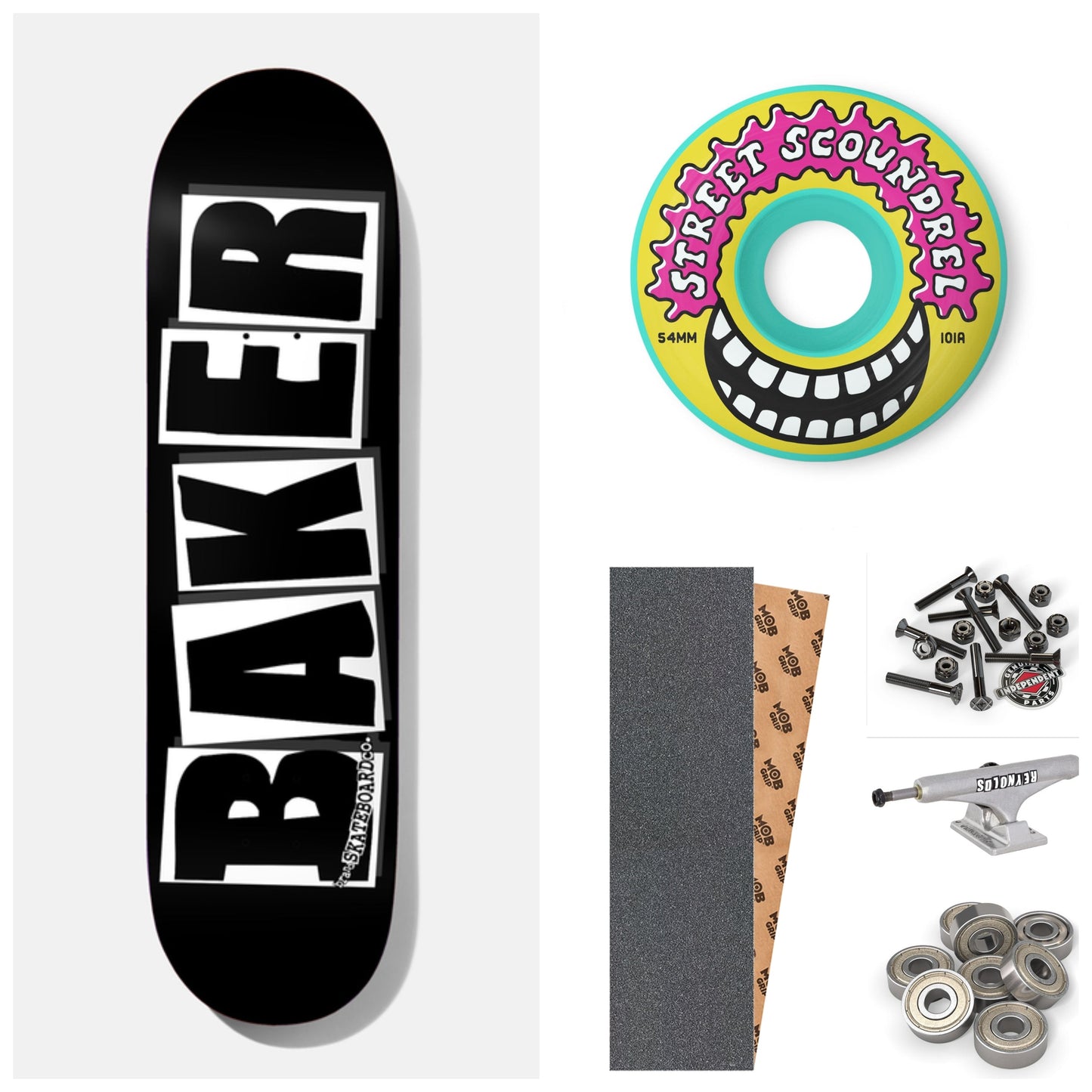 BAKER TEAM BRAND LOGO BLACK/WHITE 8.475" COMPLETE SKATEBOARD