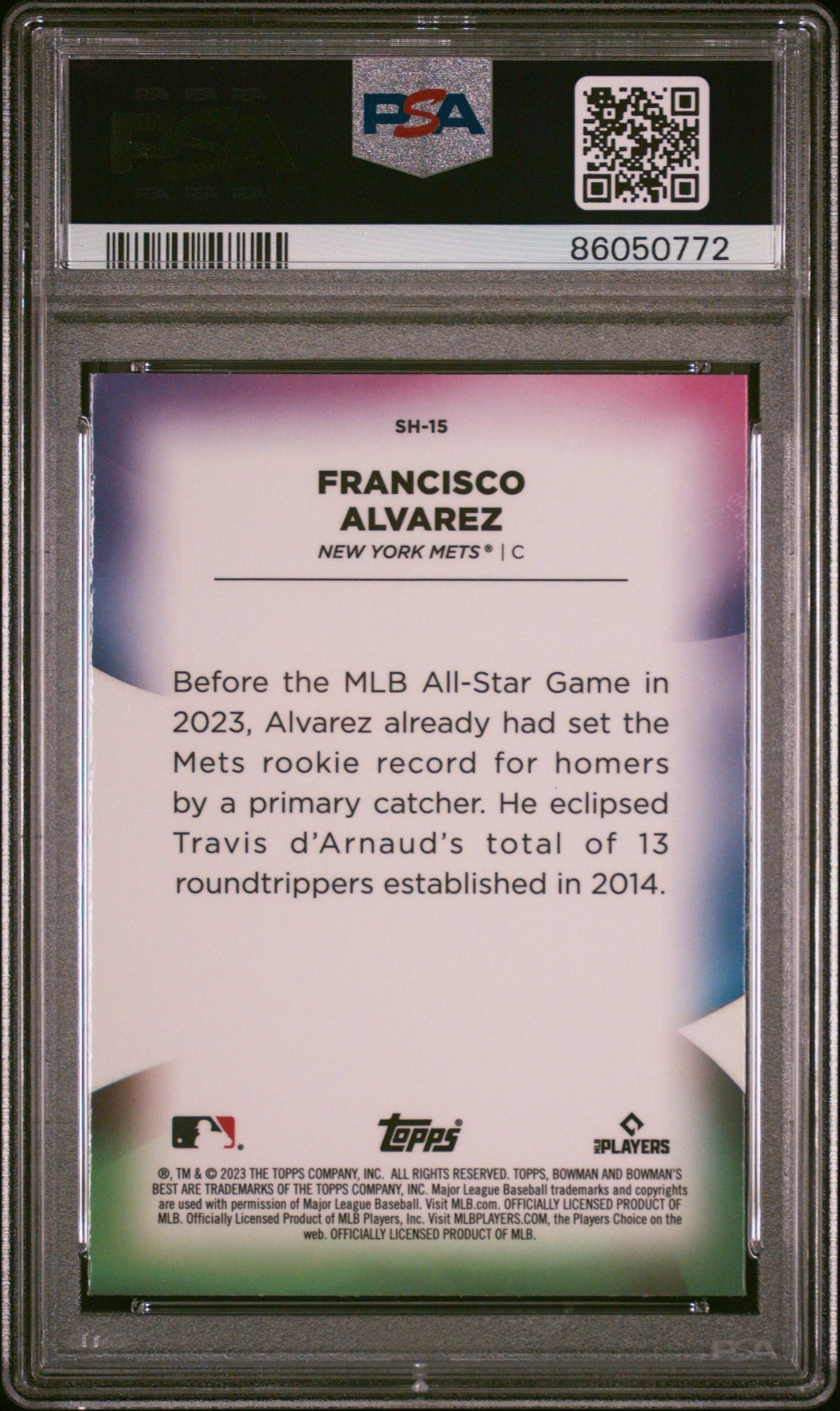 Graded 2023 Topps Bowmans Best Francisco Alvarez #SH15 Shellacked Rookie RC Baseball Card PSA 10 Gem Mint - Golden Apple Comics