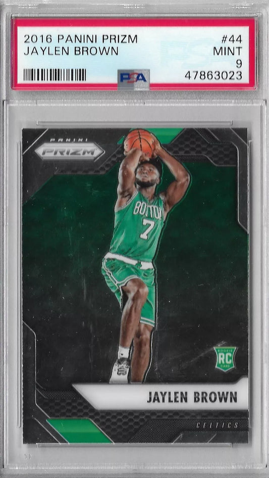 Graded 2016 Panini Prizm Jaylen Brown #44 Rookie RC Basketball Card PSA 9 Mint