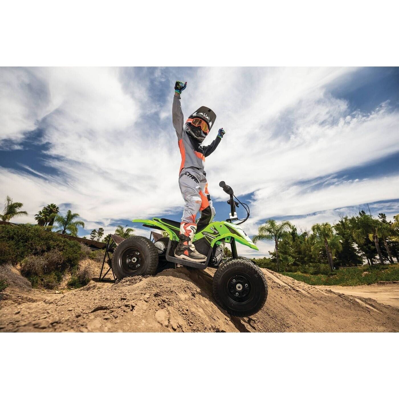 Razor 24V Dirt Quad SX McGrath Electric Ride-On - Green - Boost Motor Abilities
