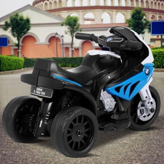BMW Licensed Electric Motorcycle for Kids - Durable 6V Blue 3 Wheeler Ride-On