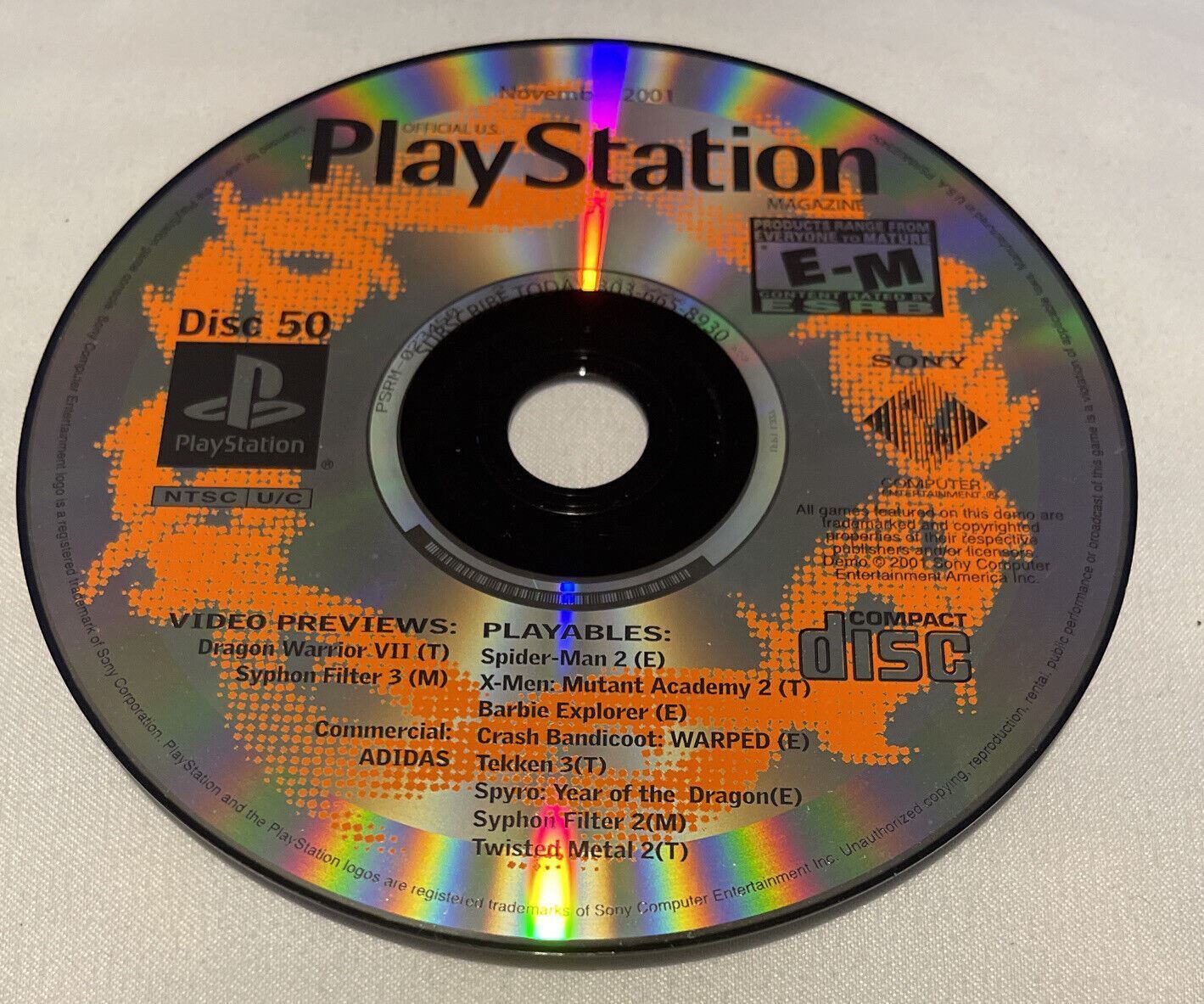 PlayStation Magazine November 2001 Demo Disc (Playstation)