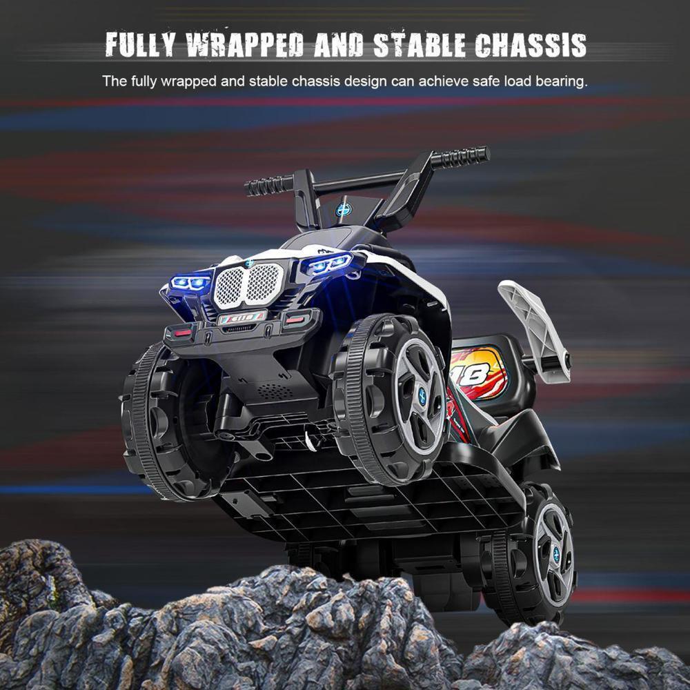 Rugged and Long-Lasting 6V Electric ATV Quad Car Toy for Kids with LED Lights