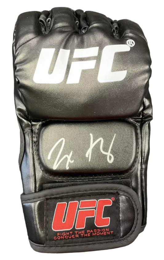Autographed/Signed Max Holloway Inscribed Blessed UFC MMA Black Fighting Glove Beckett BAS COA Auto