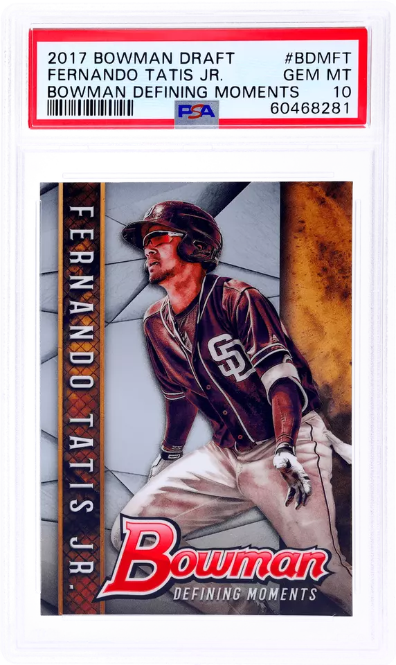 Graded 2017 Topps Bowman Draft Fernando Tatis Jr. #BDMFT Bowman Defining Moments Rookie RC Baseball Card PSA 10 Gem Mint