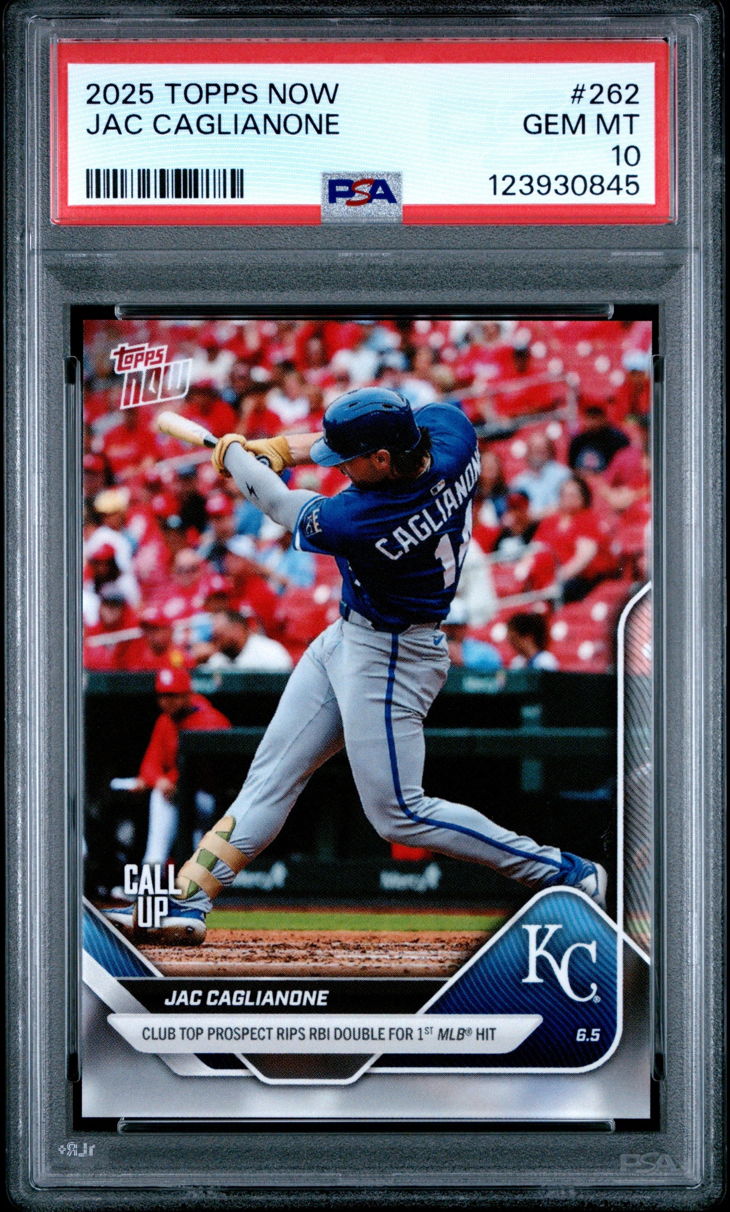 Graded 2025 Topps Now Jac Caglianone #262 Rookie RC Baseball Card PSA 10 Gem Mint - Golden Apple Comics