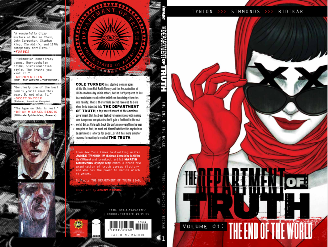 DEPARTMENT OF TRUTH VOL. 1 TRADE PAPERBACK SSCO JENNY FRISON VARIANT 2021