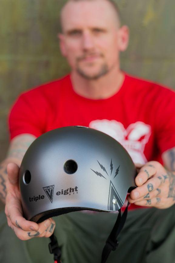 Triple Eight Mike Vallely Signature Edition Certified Sweatsaver Skateboard Helmet