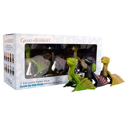 SDCC 2019 - Game of Thrones Young Dragons GITD 3-Inch Titan Vinyl Figure 3-Pack