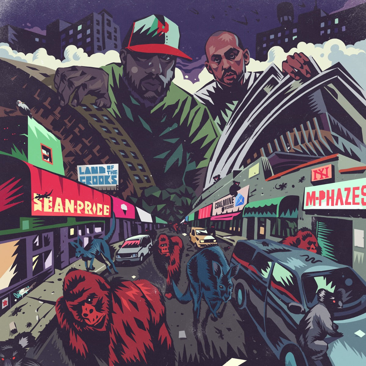 Sean Price & M-Phazes Land Of The Crooks (Indie Exclusive, Colored Vinyl, Green, Smoke) [Vinyl]