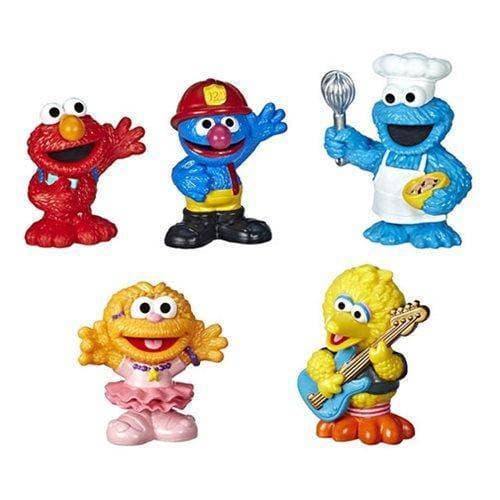 Sesame Street Neighborhood Friends Mini-Figures - Elmo/Cookie/Abby/Grover/Big Bird