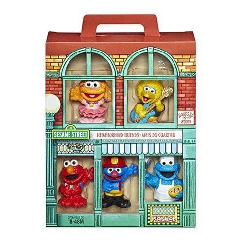 Sesame Street Neighborhood Friends Mini-Figures - Elmo/Cookie/Abby/Grover/Big Bird